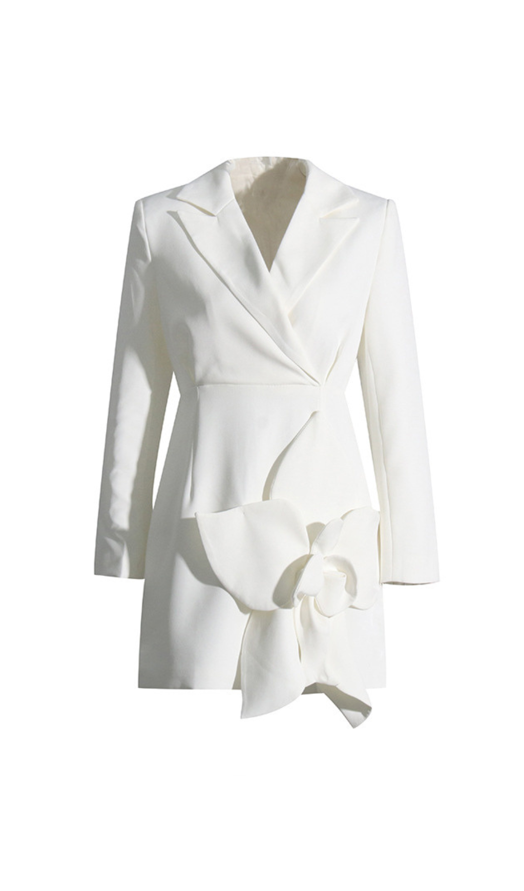 FORINA FLOWER BLAZER DRESS IN WHITE