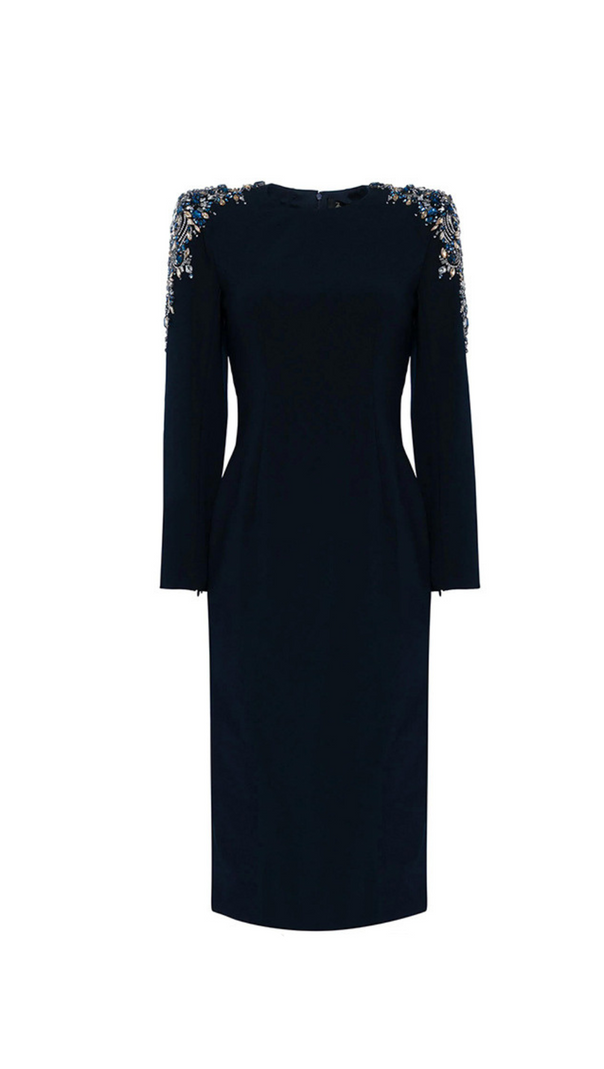 AIIZIE HARRIET MARTINI DROP CRYSTAL-EMBELLISHED MIDI DRESS - product image