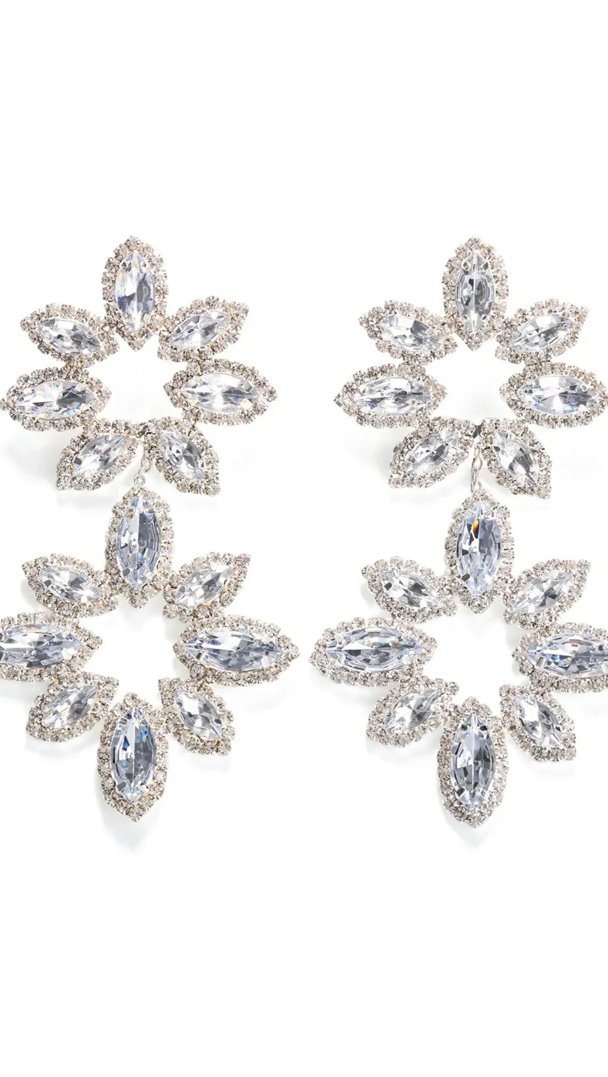 AIIZIE BRITTANIE FLOWER RHINESTONES EARRINGS - product image