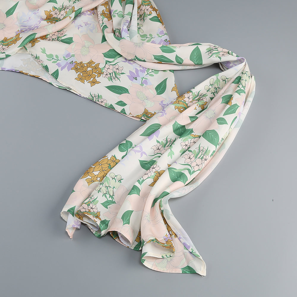 ABITO CORTO ASIMMETRICO CON STAMPA FLOREALE E SPALLE SCOPERTE