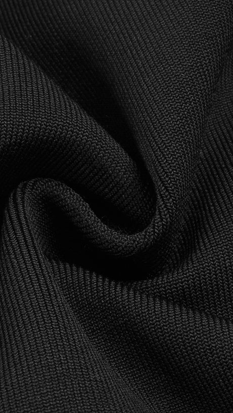 STRAPLESS A LINE MAXI DRESS BLACK