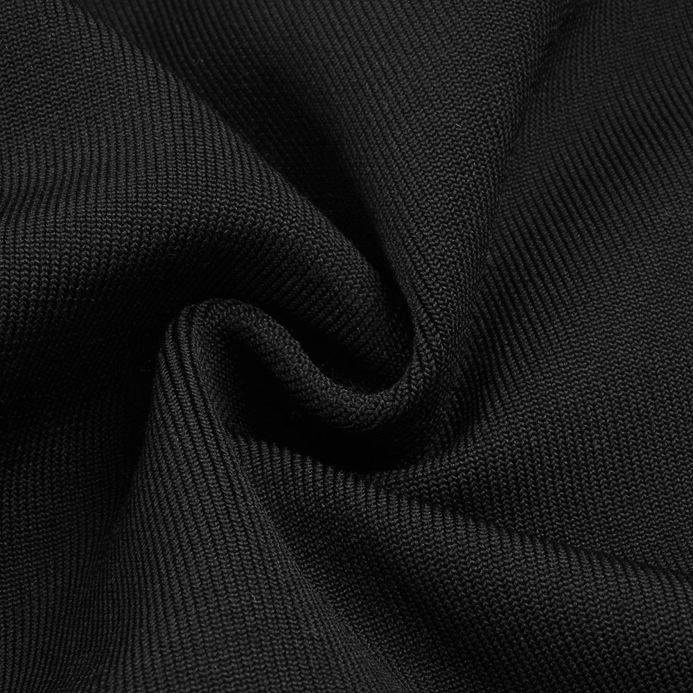 Trägerloses Maxikleid in A-Linie in Schwarz 