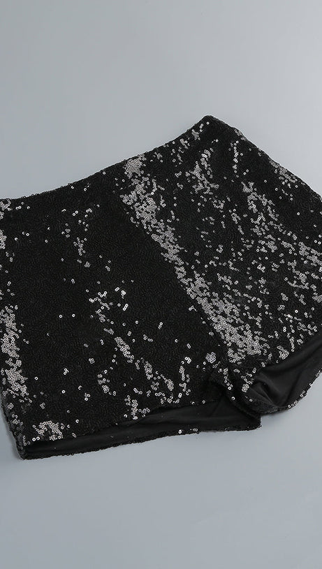 ASHLEY SEQUIN STRAP MAXI DRESS IN BLACK