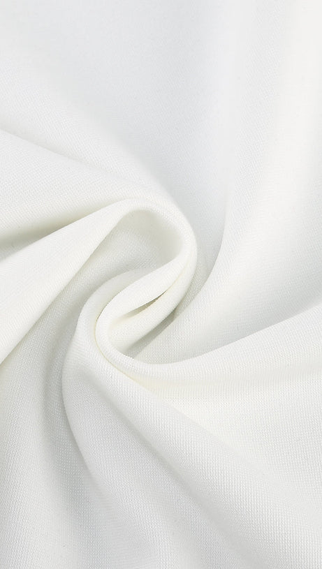 ROSE DETAILS HIGH SUT MAXI DRESS IN GOLD WHITE