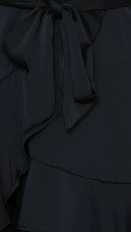 SATIN PLEATED MINI DRESS