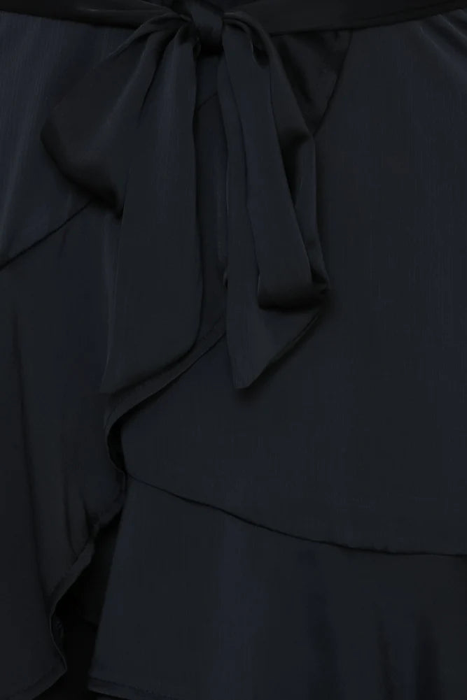 AIIZIE SATIN PLEATED MINI DRESS - product image