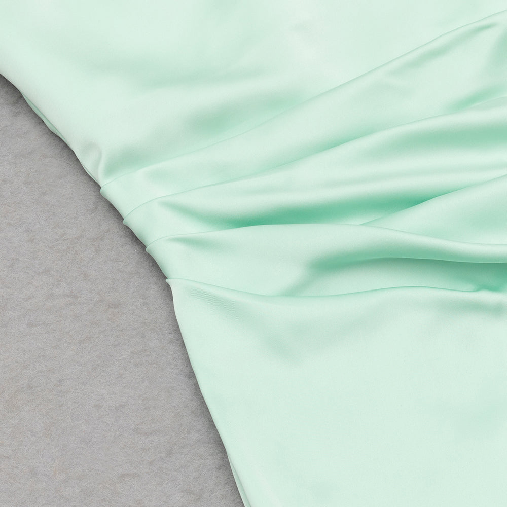 AIIZIE CATHY BEADED EMBELLISHED MAXI DRESS IN PALE GREEN - product image