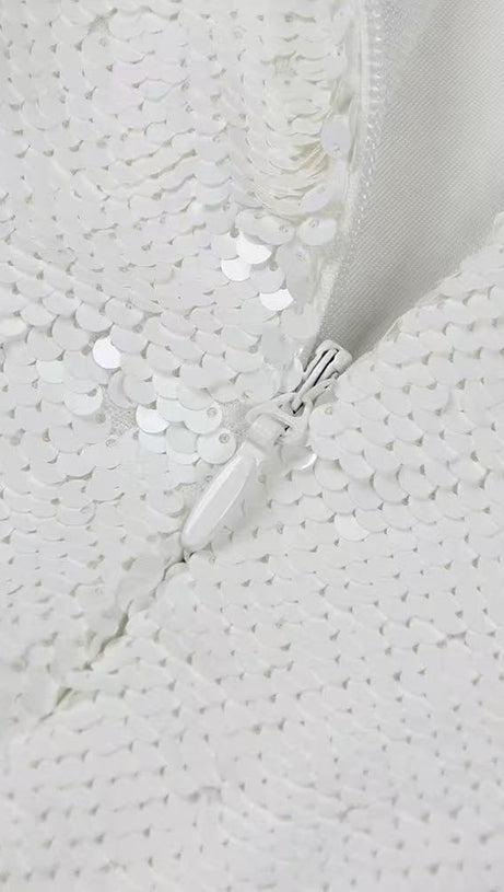 Handbesticktes Paillettenkleid