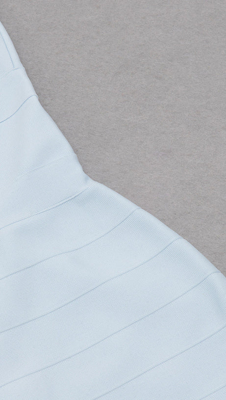 TEXTURED SHEER BUSTIER GOWN