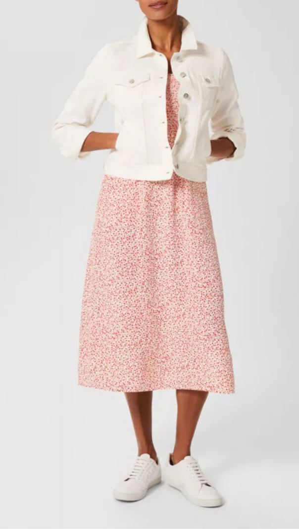 AIIZIE FLORAL LANTERN SLEEVE MIDI DRESS - product image