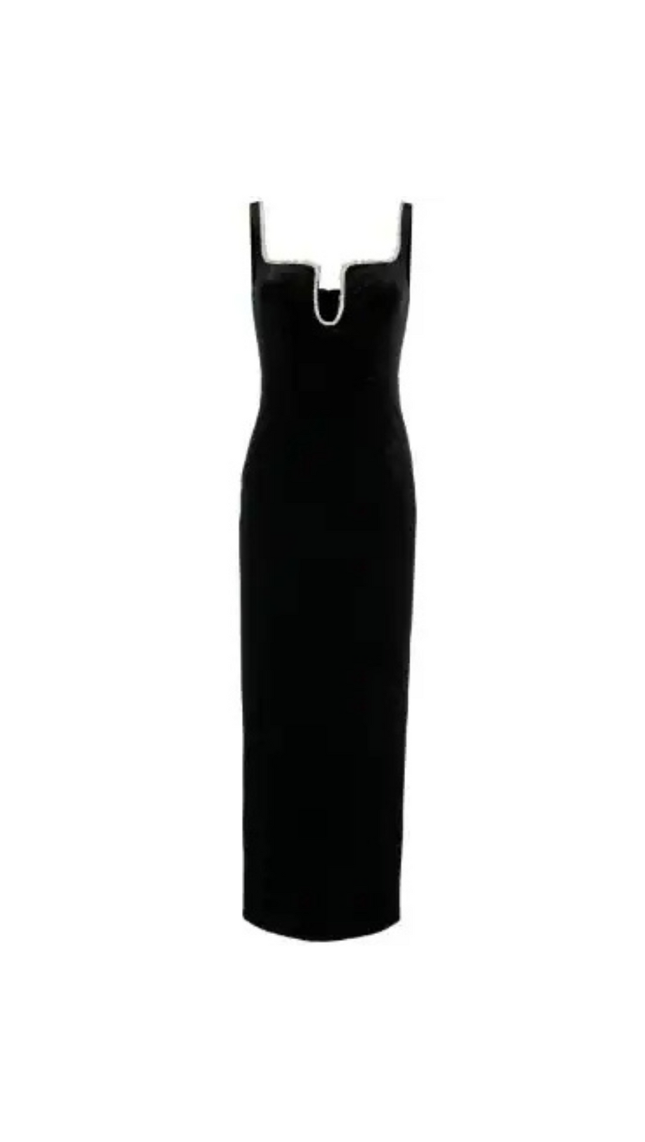BLACK VELVET MIDI DRESS