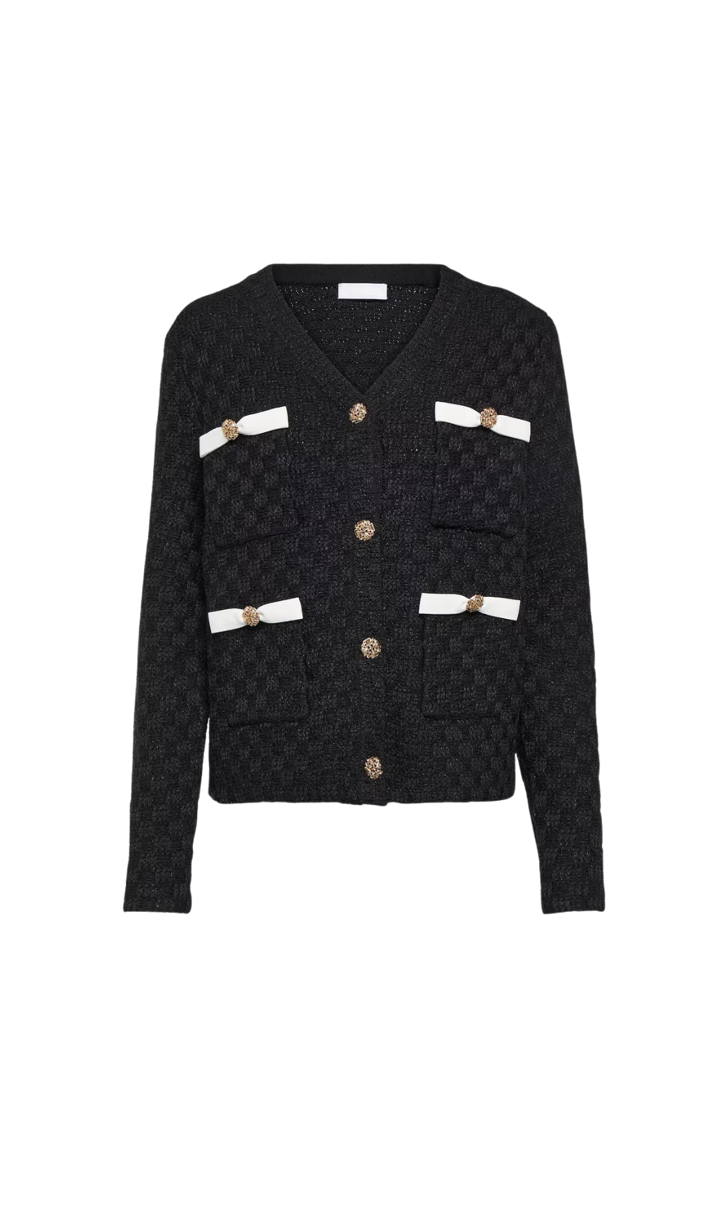 CARDIGAN IN TESSUTO NERO 