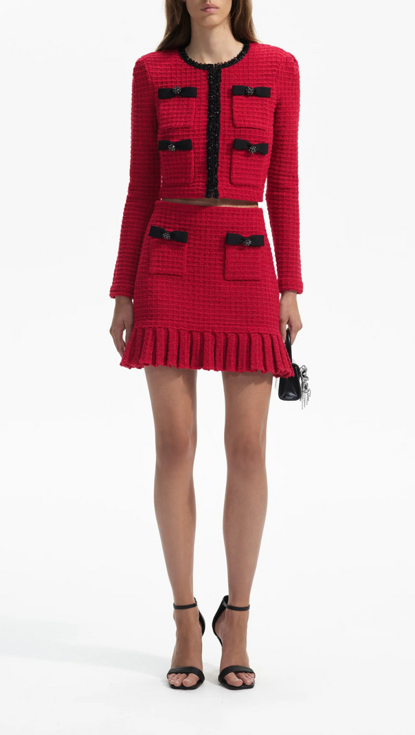 AIIZIE RED KNIT CARDIGAN - product image