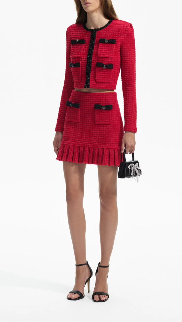 AIIZIE RED KNIT CARDIGAN - product image