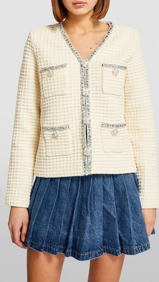 AIIZIE CREAM KNIT CARDIGAN - product image