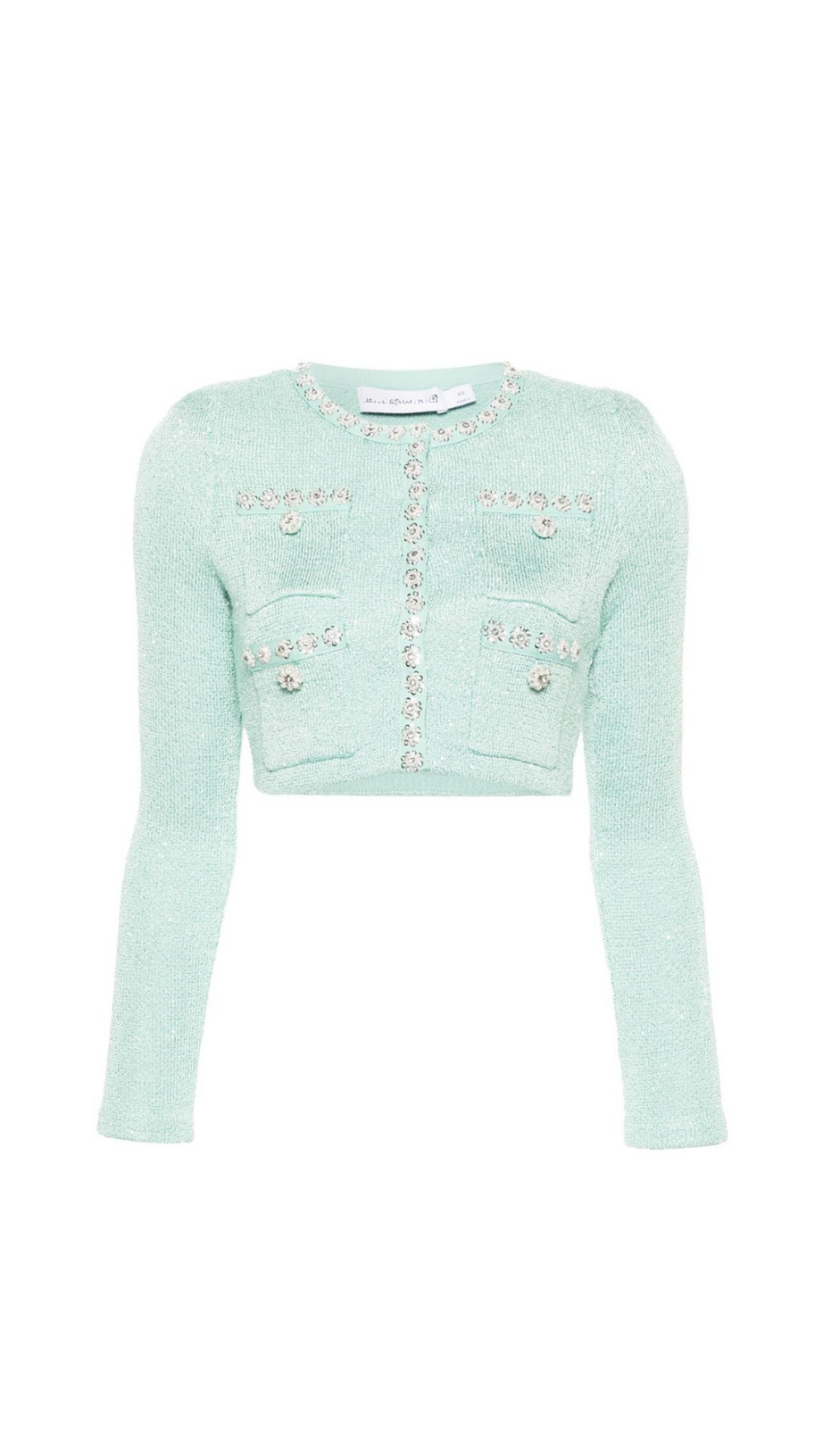 MINT SEQUIN KNIT CARDIGAN