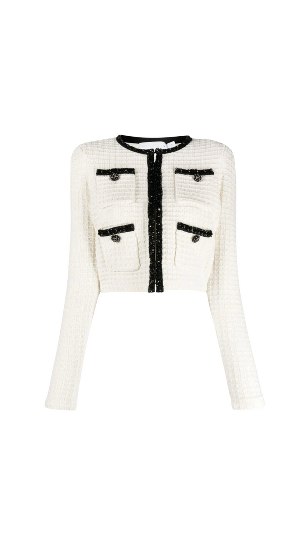 AIIZIE CREAM TEXTURED KNIT CARDIGAN - product image