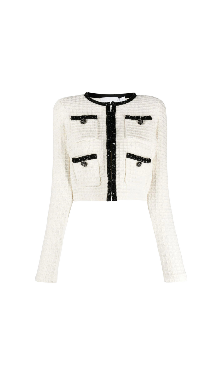 CREME STRICK-CARDIGAN MIT STRUKTUR 