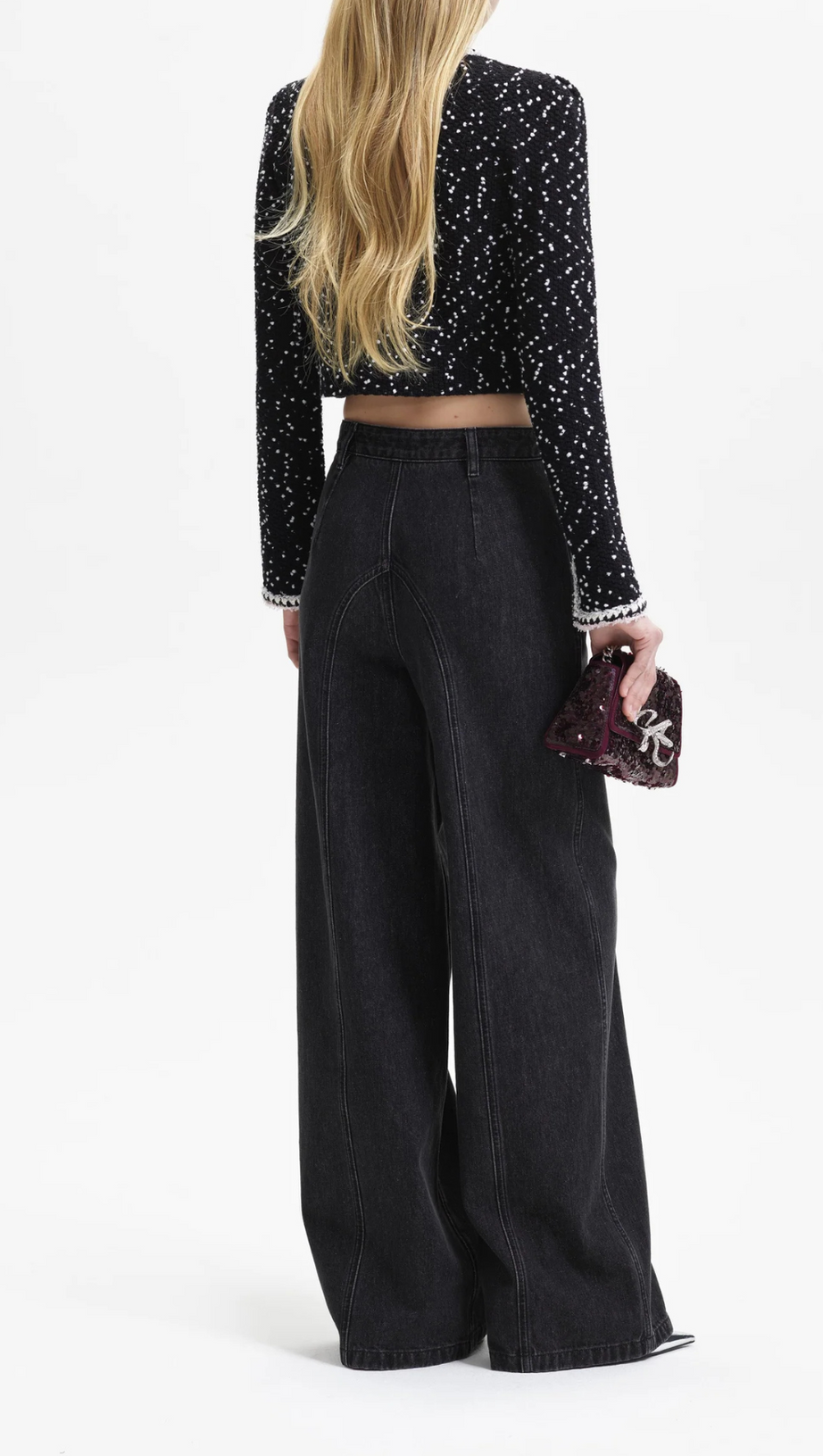 CARDIGAN IN MAGLIA BIANCO E NERO 