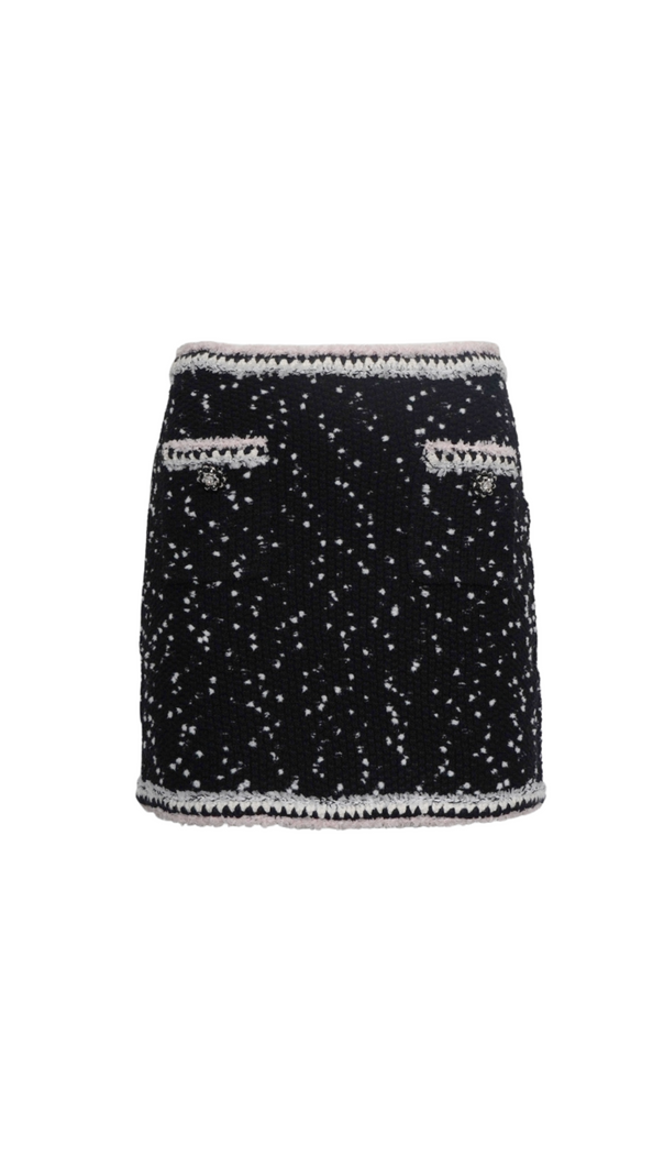 AIIZIE BLACK & WHITE KNIT SKIRT - product image