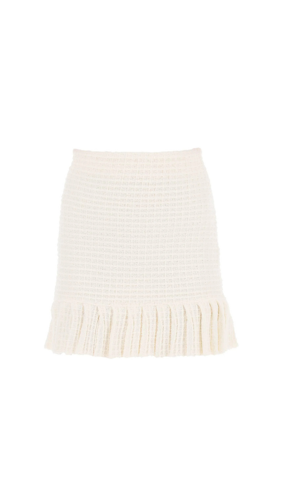 GONNA IN MAGLIA CON PAILLETTES CREMA 