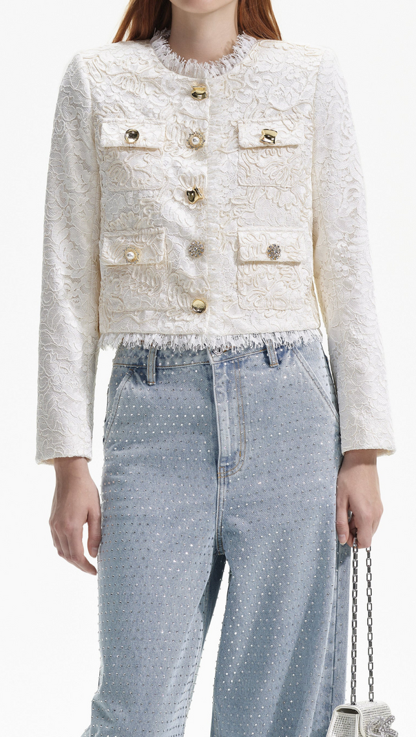 AIIZIE CREAM CORD LACE JACKET - product image