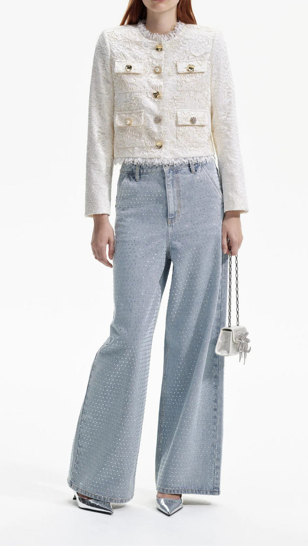 AIIZIE CREAM CORD LACE JACKET - product image
