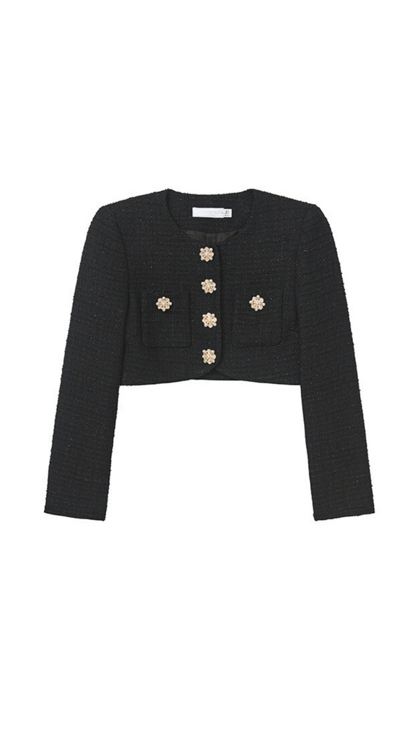 AIIZIE BLACK BOUCLE JACKET - product image
