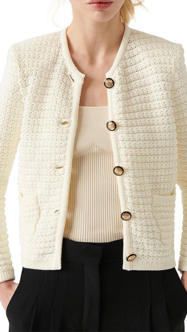 AIIZIE OFF WHITE GASPARD CARDIGAN - product image