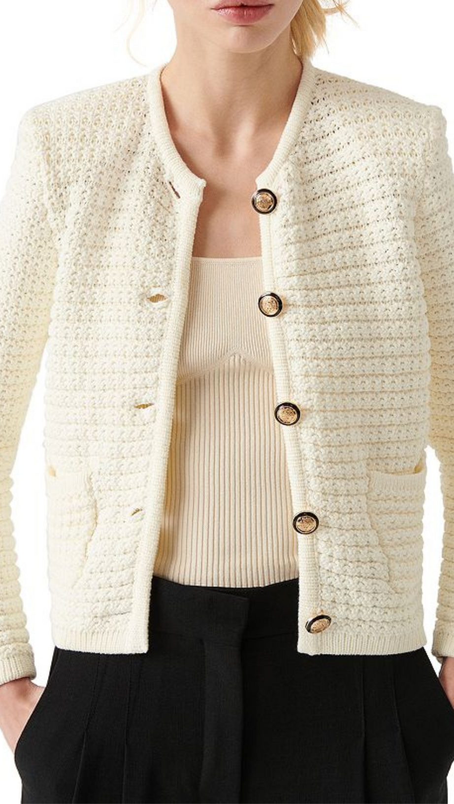 CARDIGAN GASPARD BIANCO SPORCO 