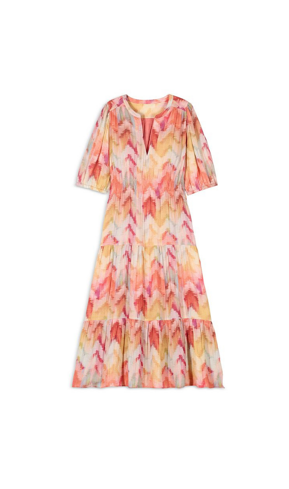 ABITO MIDI IN COTONE STAMPATO 