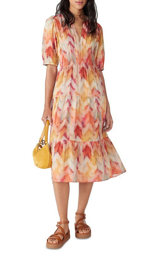 AIIZIE COTTON PRINTED MIDI DRESS - product image