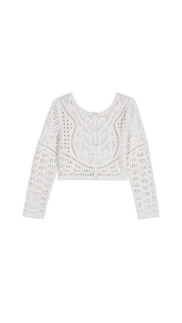 AIIZIE WHITE MARC CARDIGAN - product image