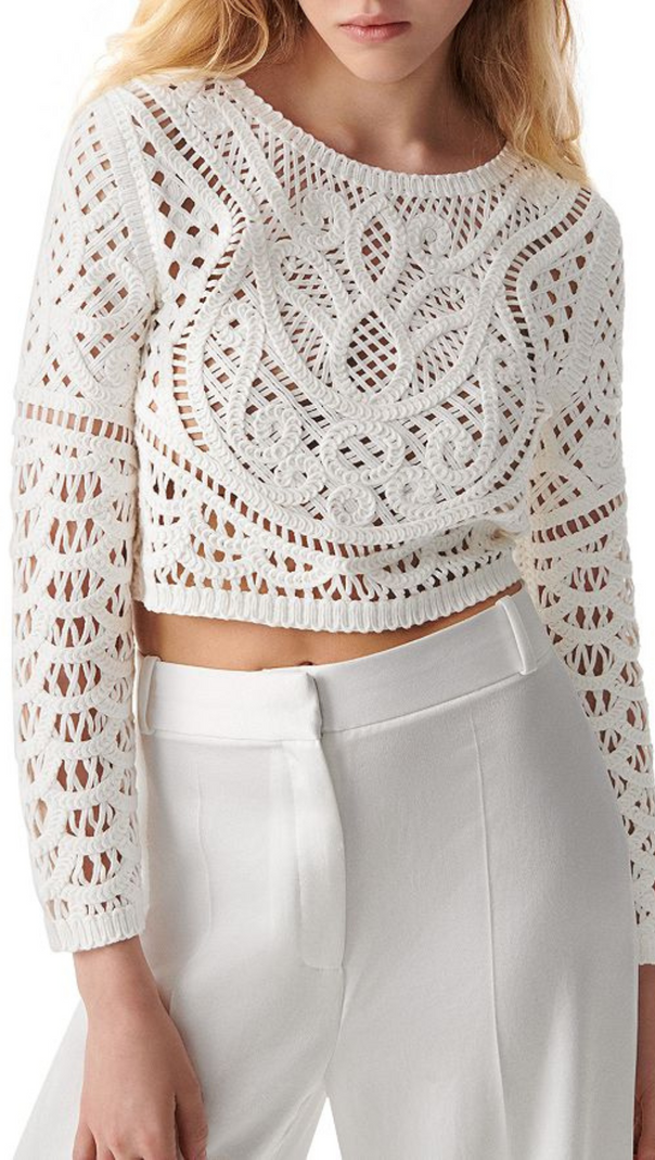 AIIZIE WHITE MARC CARDIGAN - product image