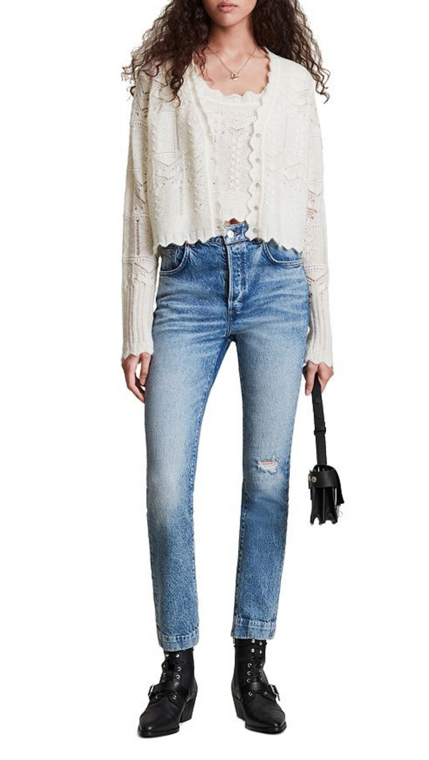 AIIZIE CHALK WHITE VANESSA CARDIGAN - product image