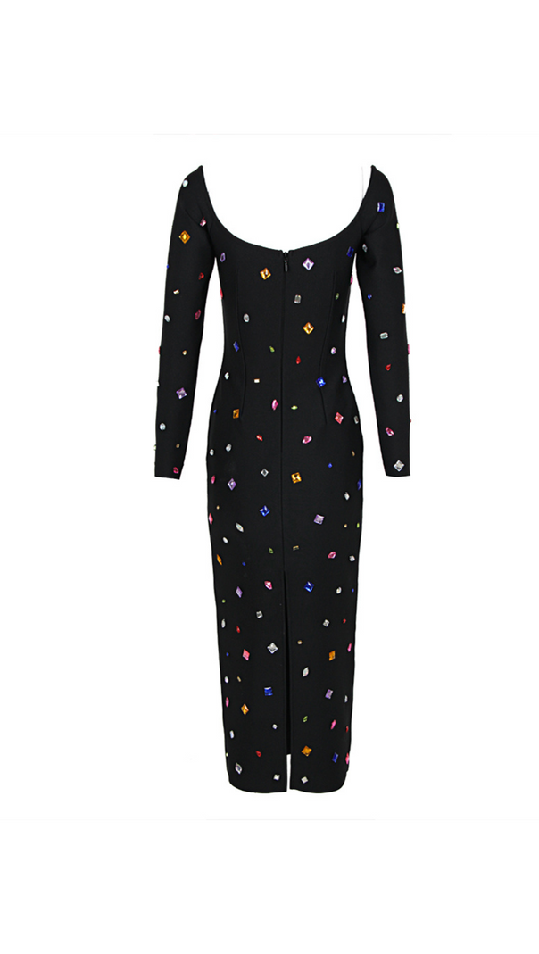 AIIZIE OFF-SHOULDER VELVET MIDI DRESS - product image