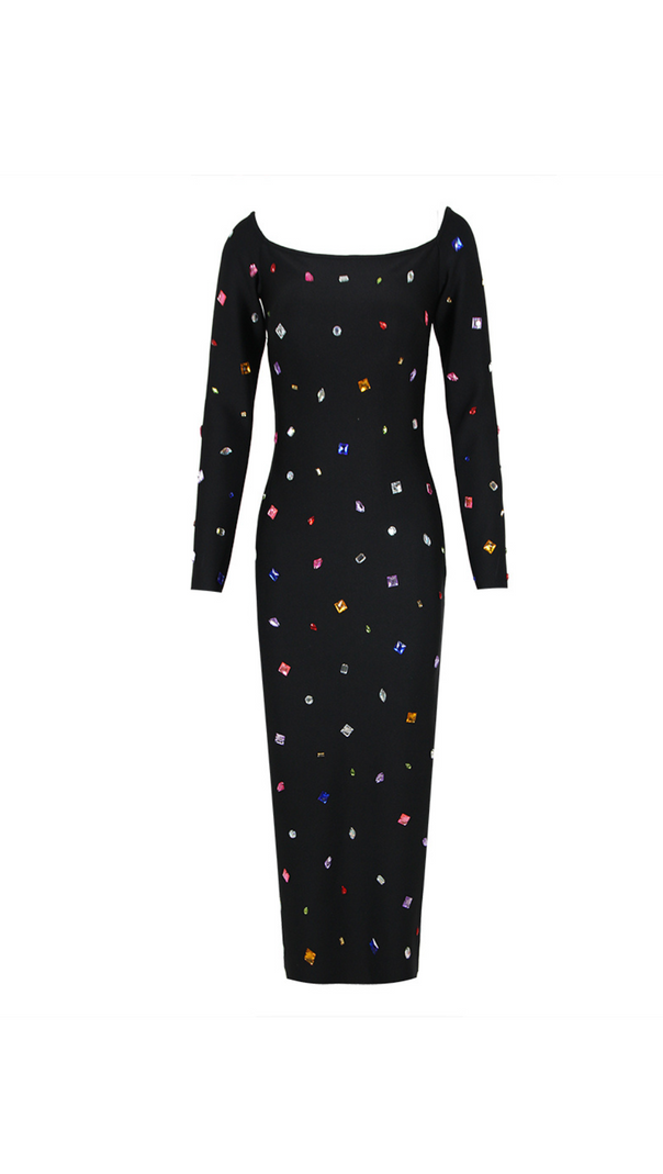 AIIZIE OFF-SHOULDER VELVET MIDI DRESS - product image
