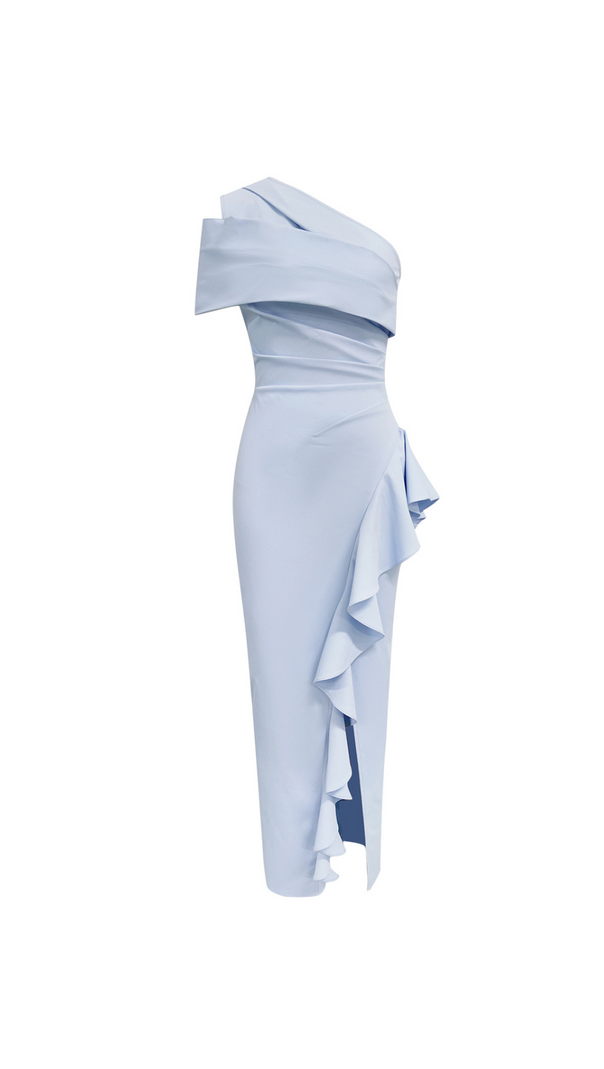 AIIZIE SINGLE SHOULDER SLEEVELESS IRREGULAR BAG BUTTOCK DRESS - product image