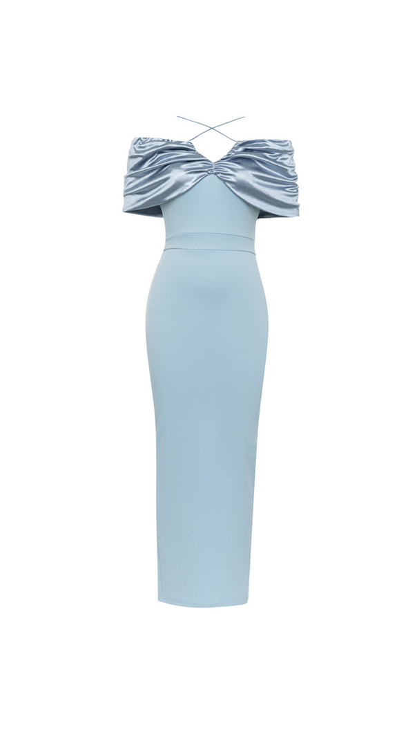 AIIZIE EMBELLISHED SILK SATIN MIDI DRESS - product image