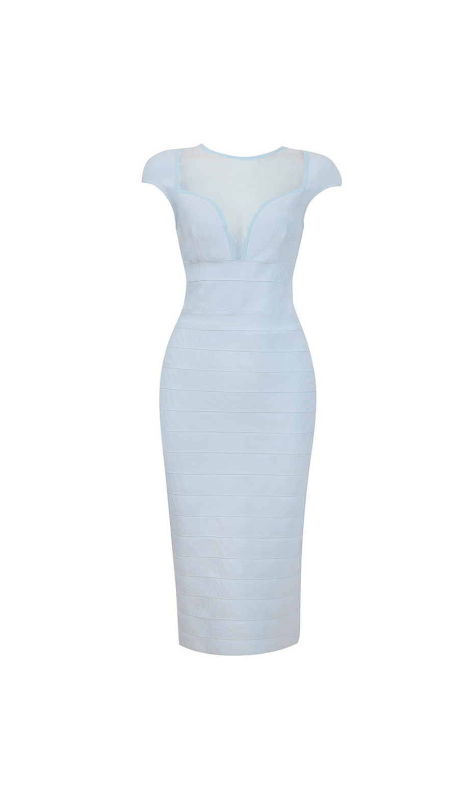 ABITO BUSTIER TRASPARENTE CON TEXTURE