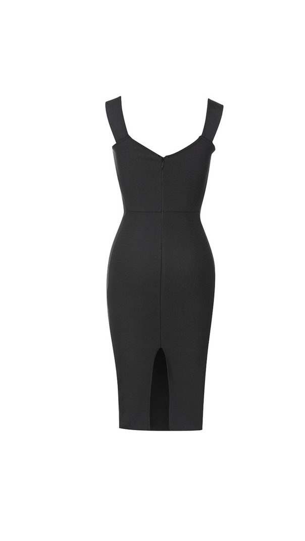 AIIZIE RUCHED BUSTIER MESH BODYCON DRESS - product image