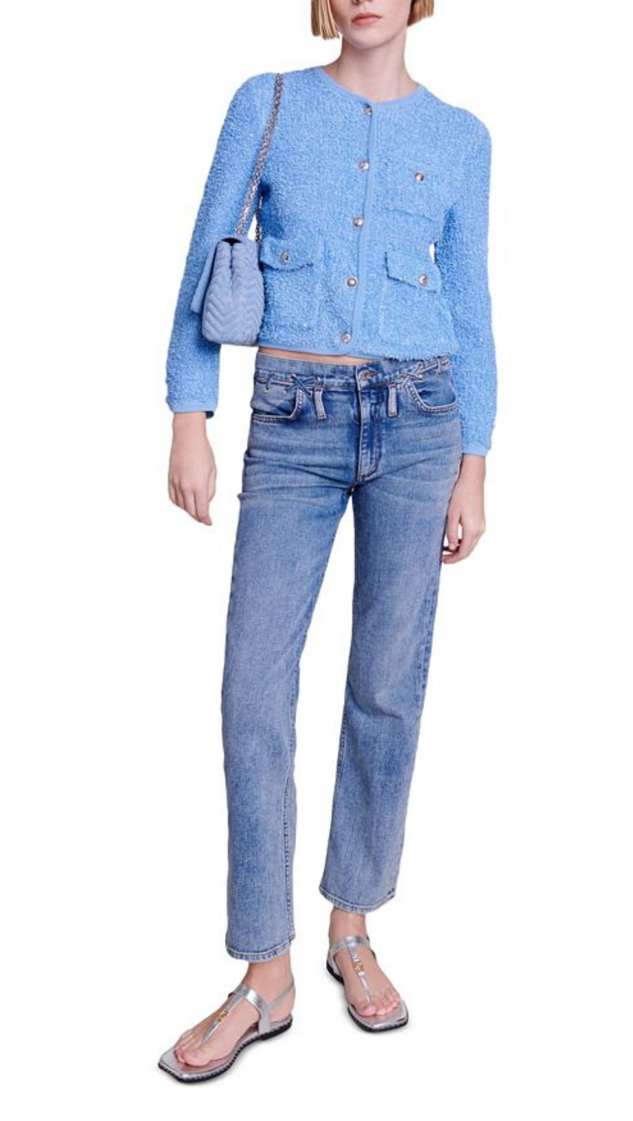 CARDIGAN MOSCILI IN BLU 