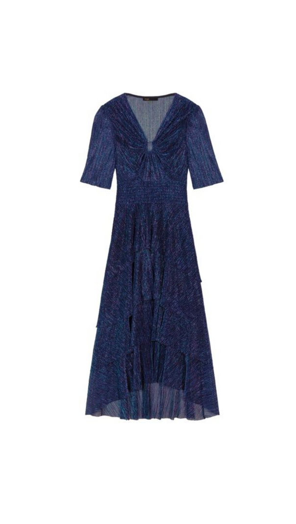 AIIZIE RUFFINAE TIERED METALLIC DRESS - product image