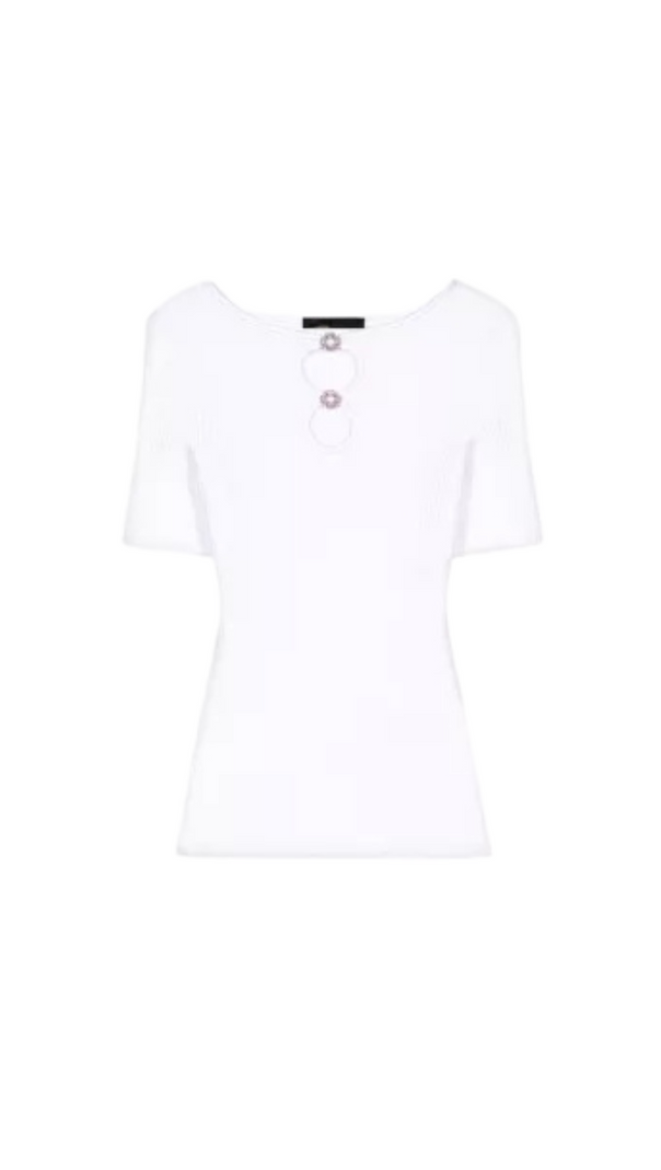 AIIZIE MYSTER RIBBED CUTOUT TOP - product image
