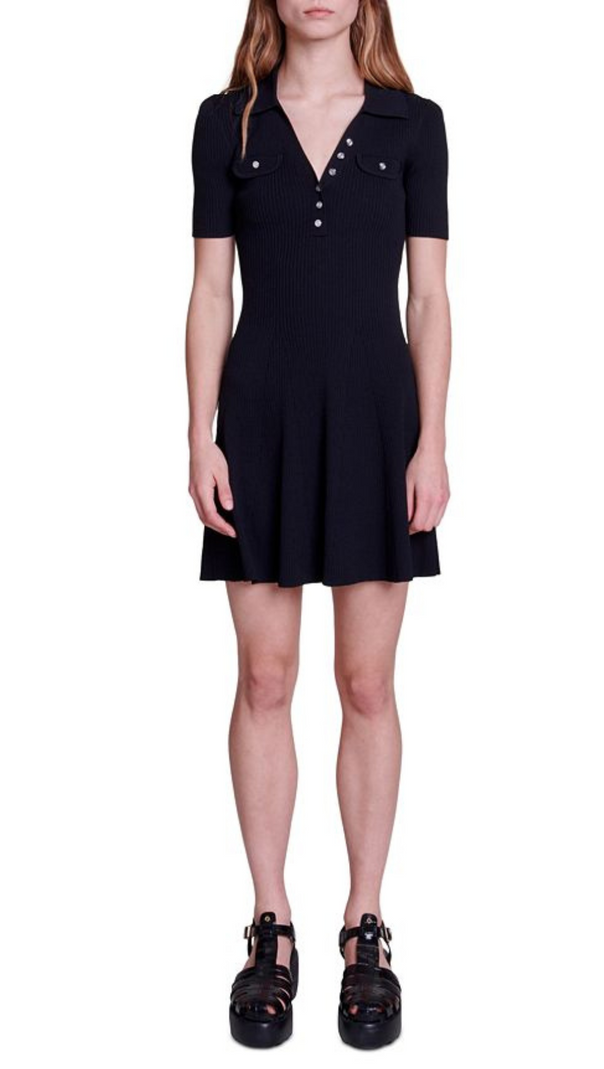 AIIZIE RIMOSETTE RIBBED KNIT DRESS - product image