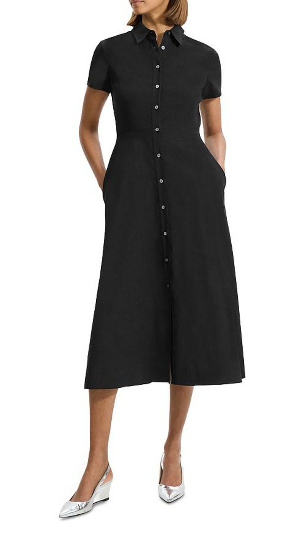 AIIZIE MIDI SHIRTDRESS IN BLACK - product image