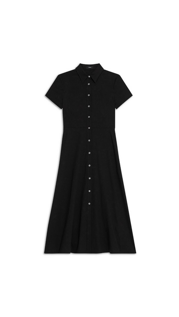 AIIZIE MIDI SHIRTDRESS IN BLACK - product image