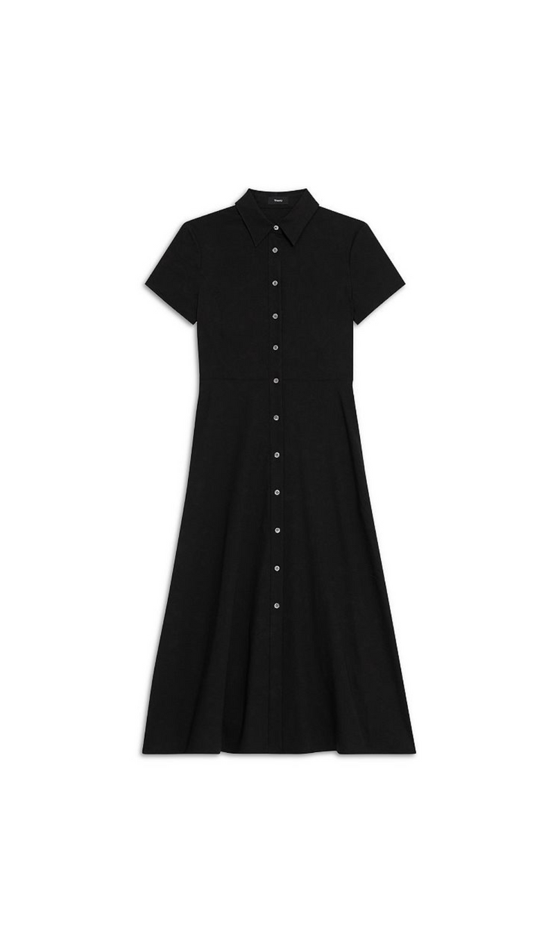 MIDI SHIRTDRESS IN BLACK