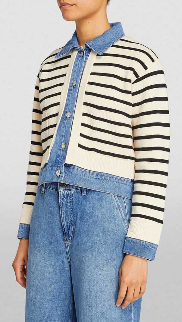 AIIZIE LAYERED LOOK STRIPED CARDIGAN - product image