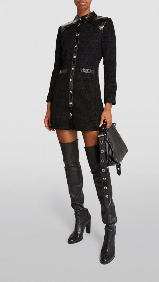 AIIZIE BUTTON UP MINI DRESS - product image
